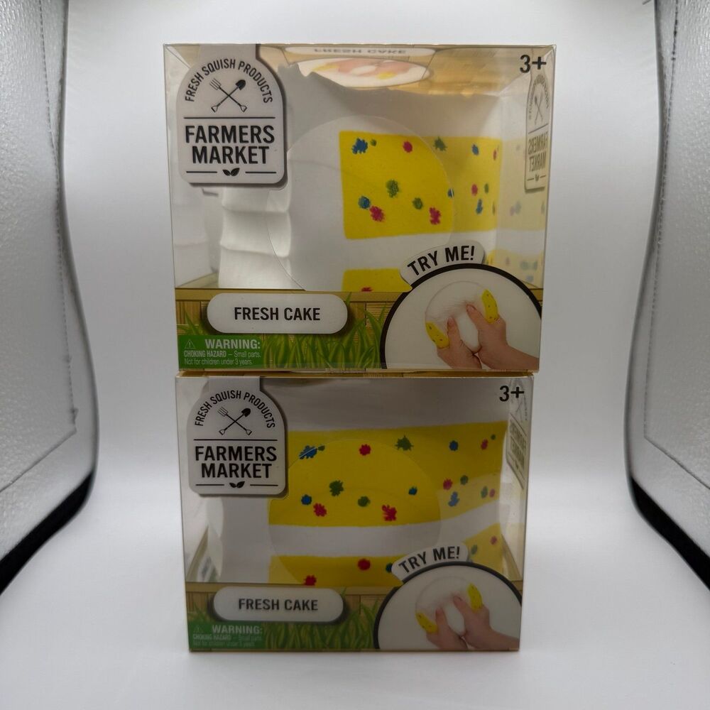 [2 PC] Sunny Days - Farmers Market *NEW* Fresh Cake: Sensory, Fidget Squishy Toy